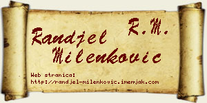 Ranđel Milenković vizit kartica